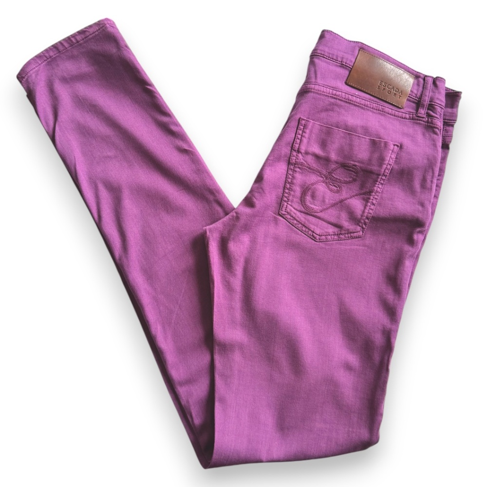 ESCADA SPORT Bright purple slim fit stretch jeans size 38